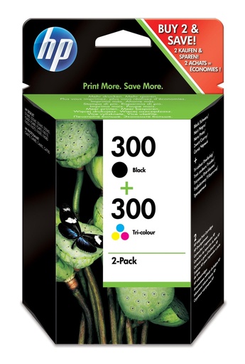 [44728] HP CARTUCHO INYECCION TINTA NEGRO/COLOR nº300 PACK-2