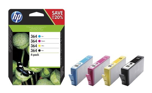 [32245] HP Photosmart D5460 nº364 Pack 4 Cartuchos (N/C/M/Y)