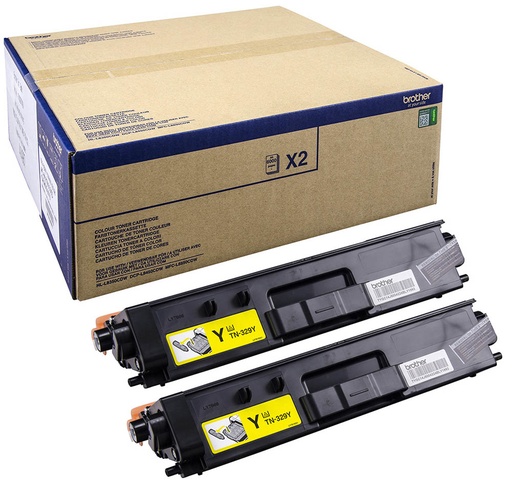 [18891] [TN329YTWIN] BROTHER Toner Amarillo PACK2  HLL8350CDW  6K