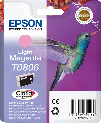 [C13T08064011] Epson Stylus Photo R-265/360/RX-560/585/685 Cartucho Magenta claro