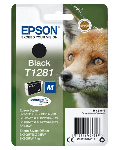 [36001] [C13T12814012] Epson Stylus S22/SX125/ SX420W/425W, Office BX305F Cartucho Negro