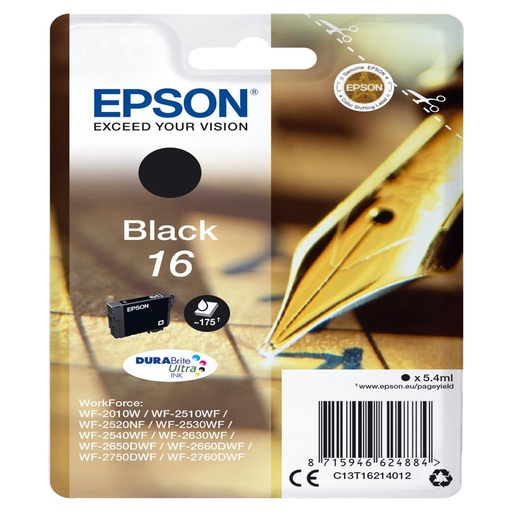 [15532] [C13T16214012] Epson DURABrite Ultra Ink Cartucho Negro 16