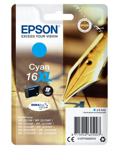 [15538] [C13T16324012] Epson DURABrite Ultra Ink Cartucho Cian 16XL