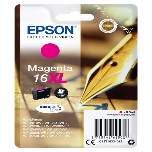 [15539] [C13T16334012] Epson DURABrite Ultra Ink Cartucho Magenta 16XL