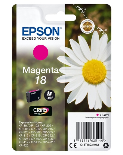 [15325] [C13T18034022] Epson Expression Home XP-102/205/305/405 Cartucho Magenta (Radiofrecuencia)