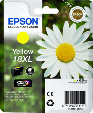 [15331] [C13T18144022] Epson Expression Home XP-102/205/305/405 Cartucho Amarillo Alta capacidad (Radiofrecuencia)