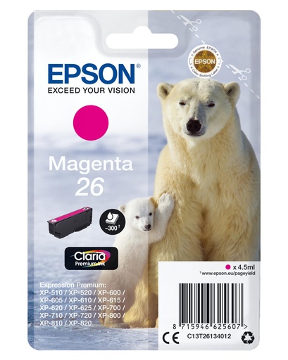 [15523] [C13T26134012] Epson Claria Premium Cartucho Magenta 26