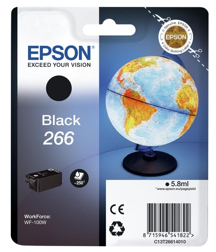 [19246] [C13T26614020] EPSON Singlepack Black 266 ink cartridge with RF