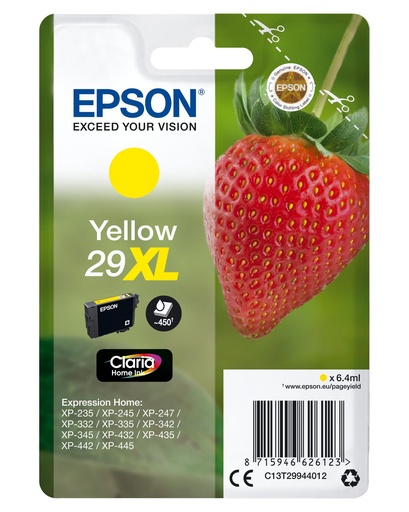 [35736] [C13T29944022] EPSON Expression Home XP-235 Cartucho Amarillo 29XL  RF+AM