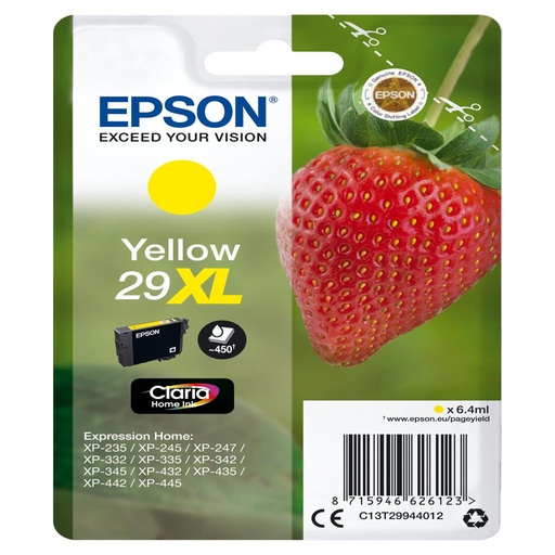 [35736] [C13T29944022] EPSON Expression Home XP-235 Cartucho Amarillo 29XL  RF+AM