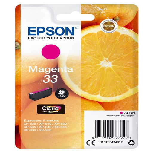 [35741] [C13T33434022] EPSON Expression Home XP-530 Cartucho Magenta RF+AM