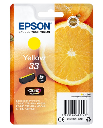 [35734] [C13T33444022] EPSON Expression Home XP-530 Cartucho Amarillo RF+AM