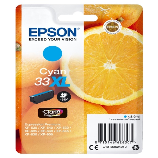 [30687] [C13T33624012] EPSON Expression Home XP-530 Cartucho Cyan 33XL