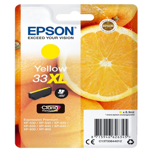 [30689] [C13T33644012] EPSON Expression Home XP-530 Cartucho Amarillo 33XL