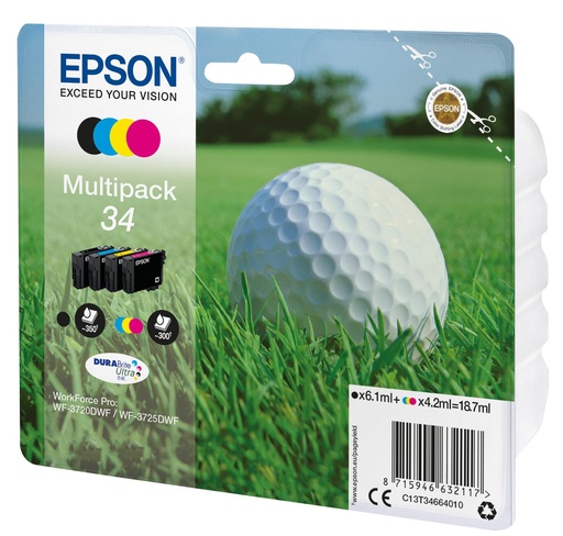 [33418] [C13T34664020] EPSON Multipack 4-colours 34 DURABrite Ultra Ink