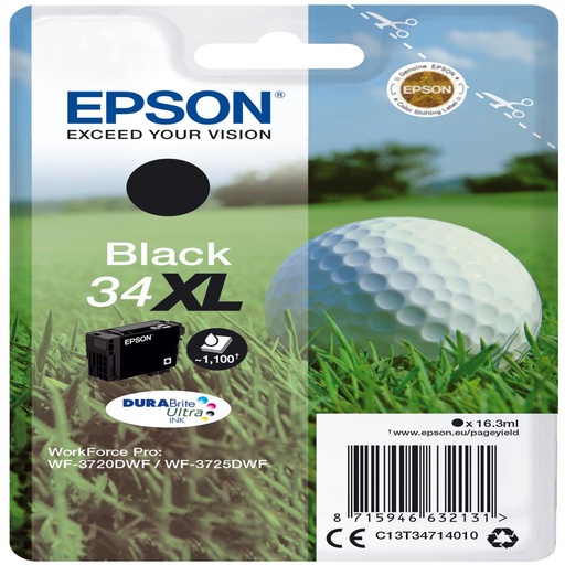 [33420] [C13T34714020] EPSON Singlepack Black 34XL DURABrite Ultra Ink
