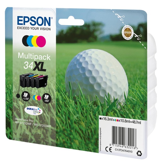 [33428] [C13T34764020] EPSON Multipack 4-colours 34XL DURABrite Ultra Ink