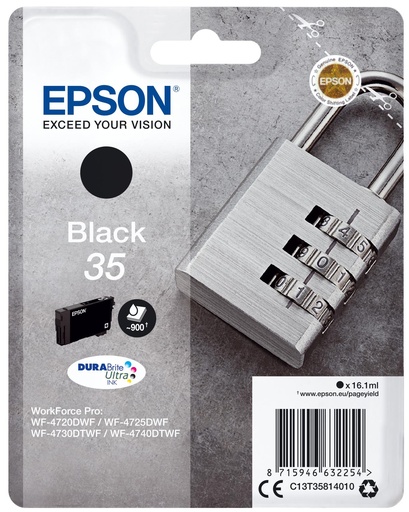 [33429] [C13T35814010] EPSON Singlepack Black 35 DURABrite Ultra Ink