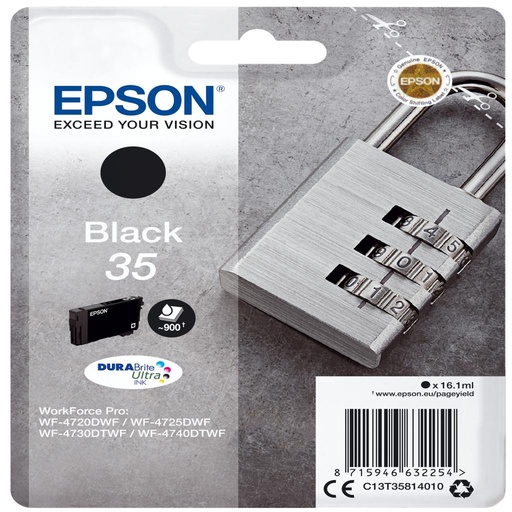 [33429] [C13T35814010] EPSON Singlepack Black 35 DURABrite Ultra Ink