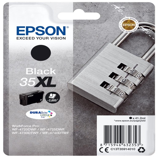 [33440] [C13T35914020] EPSON Singlepack Black 35XL DURABrite Ultra Ink