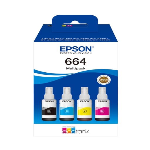 [40628] [C13T664640] EPSON 664 EcoTank 4-colour Multipack