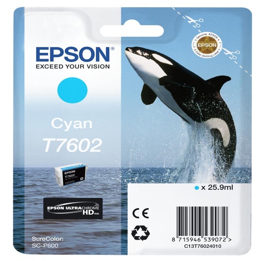 [19303] [C13T76024010] EPSON SURECOLOR SC-P600 Cartucho Cian