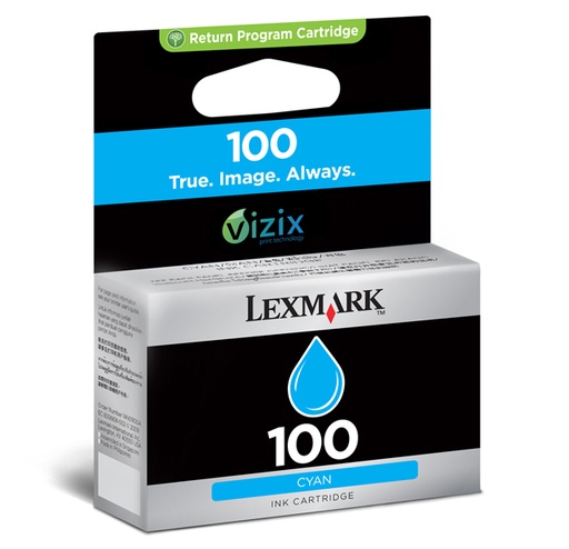 [12939] [14N0900E] LEXMARK S/305/405/505/605 PRO/205/705/805/905 Cartucho de tinta Cian Retornable nº100