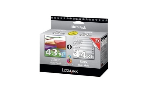 [11845] [80D2966] LEXMARK X9350 Cartucho color nº43 PLUS + negro nº44