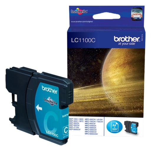 [17899] [LC1100C] BROTHER  Cartucho de tinta cian  DCP385C/ MFC-6490CW/5490cn,  325 pag.