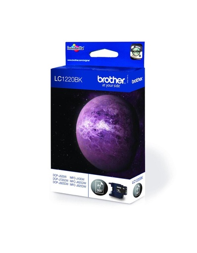 [14365] [LC1220BKBP] BROTHER Cartucho de tinta negro DCPJ725DW/J925DW/J430W,  300 paginas