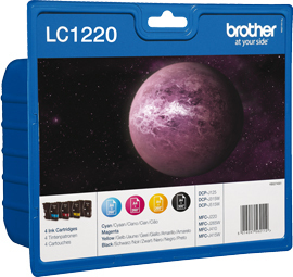 [14364] [LC1220VALBP] BROTHER  Pack cartuchos Negro, Cian, Magenta y AmarilloDCPJ725DW/J925DW/J430W,