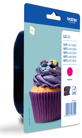 [15758] [LC123MBP] BROTHER Cartucho tinta  Magenta  MFC-J4410DW/MFC-J4510DW,   600 pag