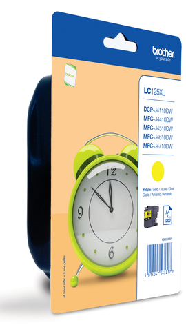 [15765] [LC125XLYBP] BROTHER Cartucho tinta  Amarillo  MFC-J4410DW/MFC-J4510DW,MFCJ4710DW/MFCJ6520W BLISTER  1200 pag