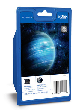 [13314] [LC1280XLBKBP] BROTHER Cartucho de tinta negro MFCJ6510DW/MFCJ6710DW/MFCJ6910DW,. 2.400 pag.