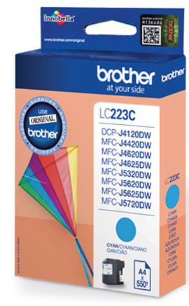 [19120] [LC223CBP] BROTHER Cartucho tinta azul MFC4120DW MFCJ4420DW/MFCJ4620DW larga duracion 550 pags