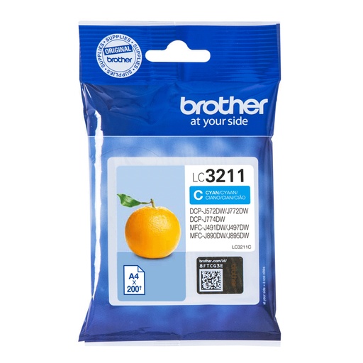 [34196] [LC3211C] BROTHER  Cartucho de tinta cian LC3211C