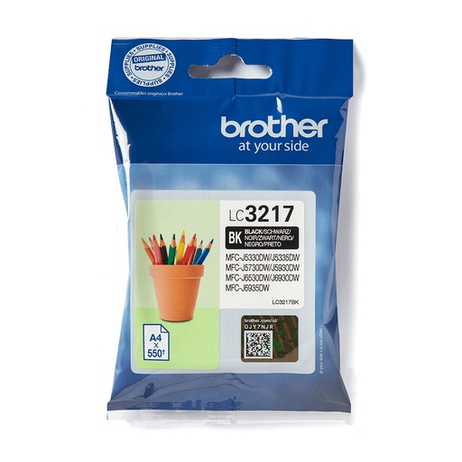 [31966] [LC3217BK] BROTHER Cartucho de tinta negra para MFCJ5330,MFCJ6530DW,MFCJ6930DW