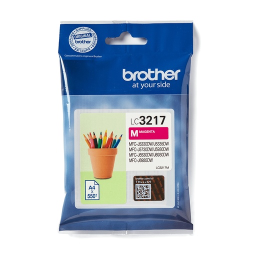 [31968] [LC3217M] BROTHER Cartucho de tinta magenta para MFCJ5330,MFCJ6530DW,MFCJ6930DW