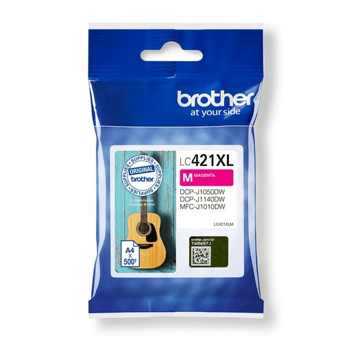 [44002] [LC421XLM] BROTHER Cartucho de tinta magenta de larga duracion LC421XLM para DCP-J1050DW / DCP-J1140DW / MFC-J1
