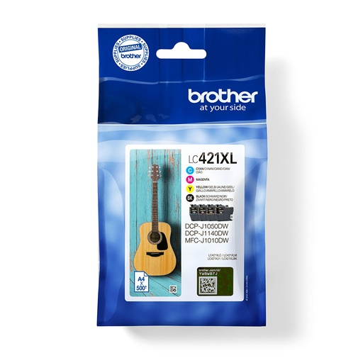 [44004] [LC421XLVAL] BROTHER Pack de 4 cartuchos de tinta negro, cian, magenta y amarillo LC421XLVAL para DCP-J1050DW / D
