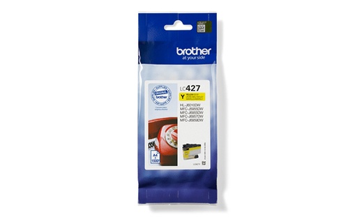 [44908] [LC427Y] BROTHER cartucho de tinta amarillo para la mfcj5955dw y mfcj6955dw/LC427Y