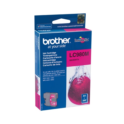 [12270] [LC980M] BROTHER Cartucho tinta  Magenta DCP-145C/DCP-165C,  260 paginas
