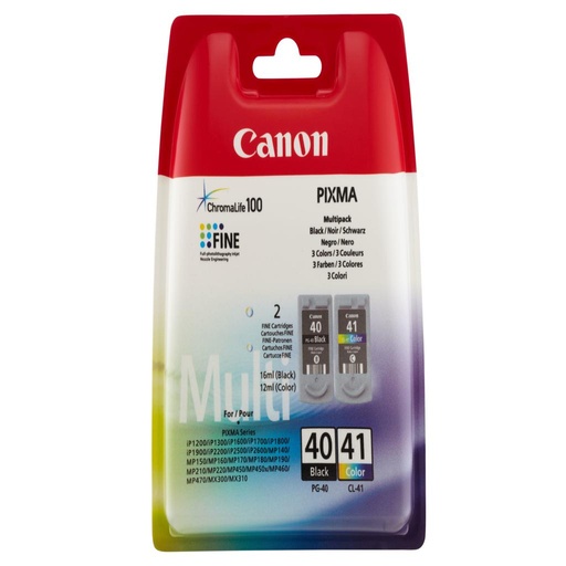 [17578] [0615B043] Canon Pack 2 Cartuchos Negro PG40 + Color CL41