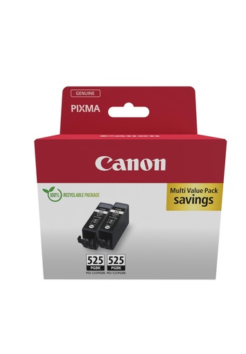 [63987] [4529B017] CANON Pack 2 Cartuchos CANON PGI525BK Twin Eco carton