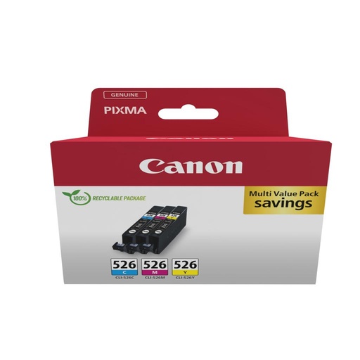 [59449] [4541B018] CANON Pack 3 colores CLI526CMY MULTI ECOPACK carton