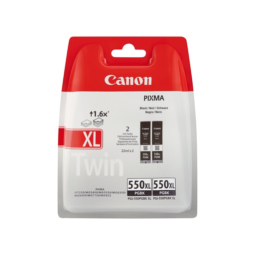 [32429] [6431B005] Canon MG-5450/6350 IP7250 Pack 2 Cartuchos Negro PGI550XL