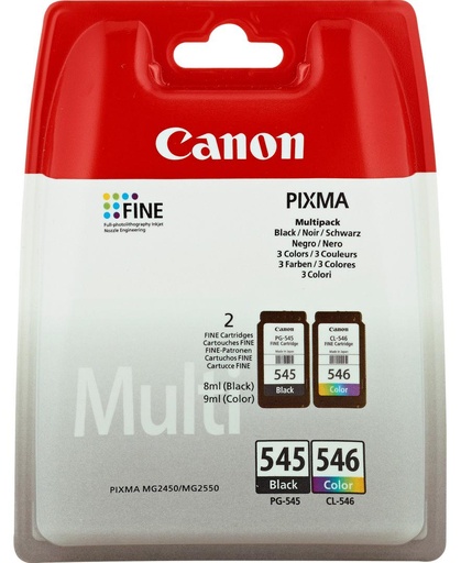 [32244] [8287B006] CANON PG-545/CL-546 Pack 2 Catuchos NEGRO/COLOR BLISTER CON ALARMA
