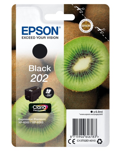 [34028] [C13T02E14010] EPSON Singlepack NEGRO 202 Claria Premium Ink