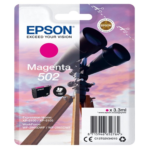 [34545] [C13T02V34010] EPSON Singlepack Magenta 502 Ink