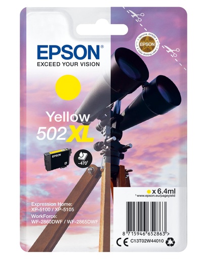[34557] [C13T02W44010] EPSON Singlepack Yellow 502XL Ink